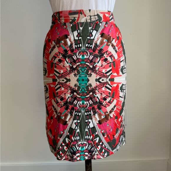 ANTHROPOLOGIE MAEVE LIGEIA FAUX WRAP MINI SKIRT TRIBAL PRINT SMALL - Picture 6 of 8